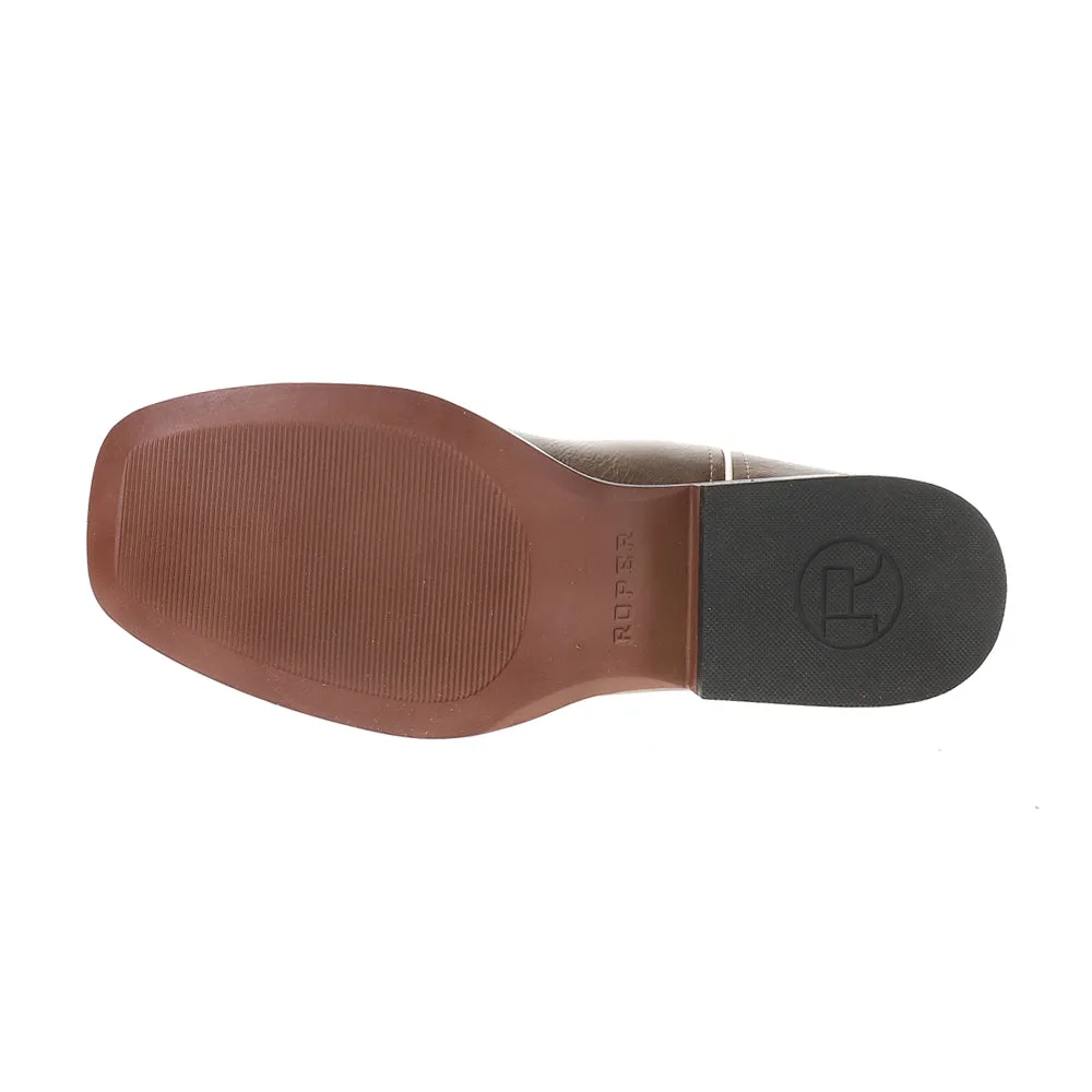 Ainsley Embroidered Square Toe Pull On Cowboy Boots