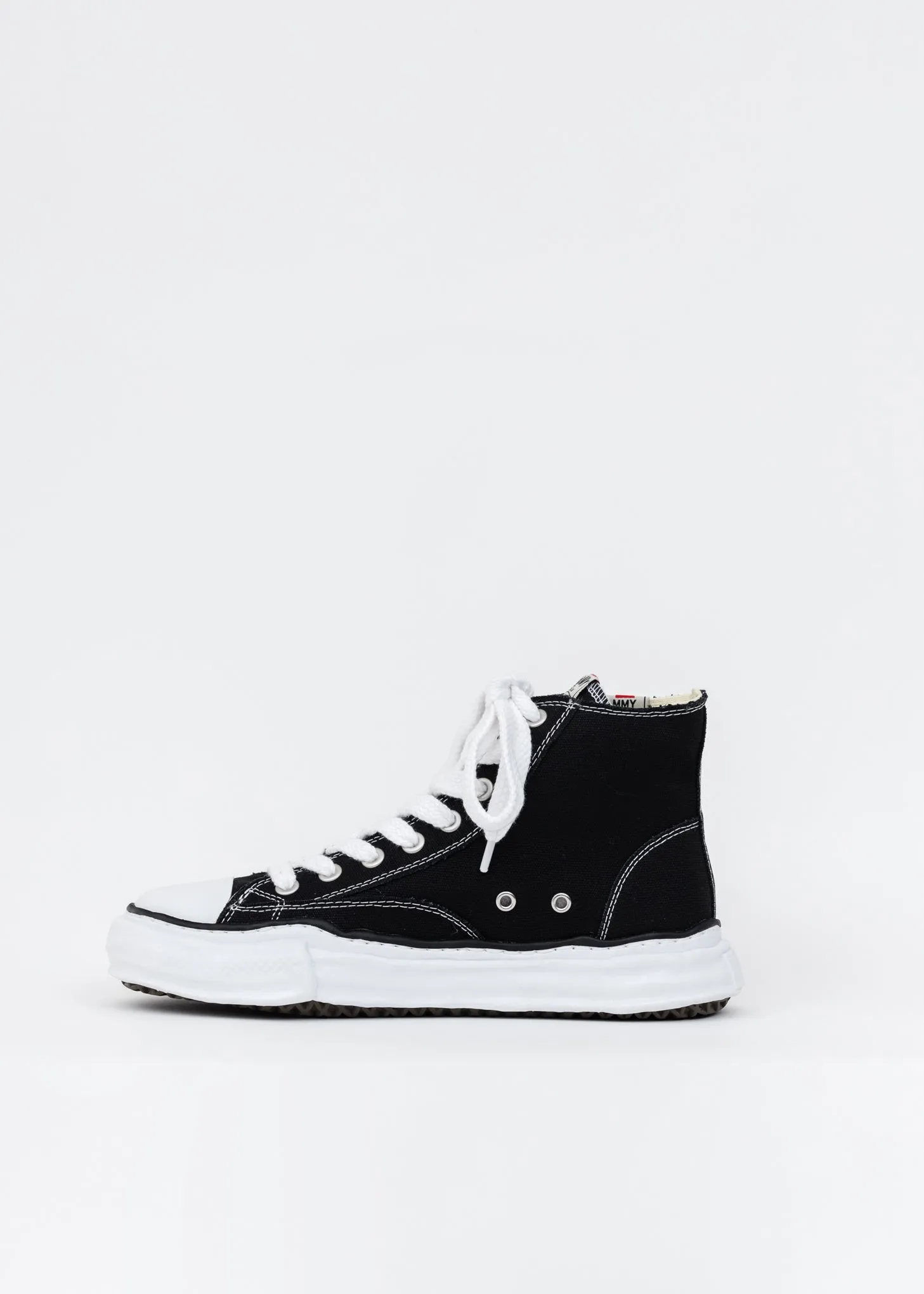 Black Original Sole Canvas Hicut Sneaker
