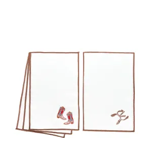 Boots & Spurs Cocktail Napkins, Set of 4