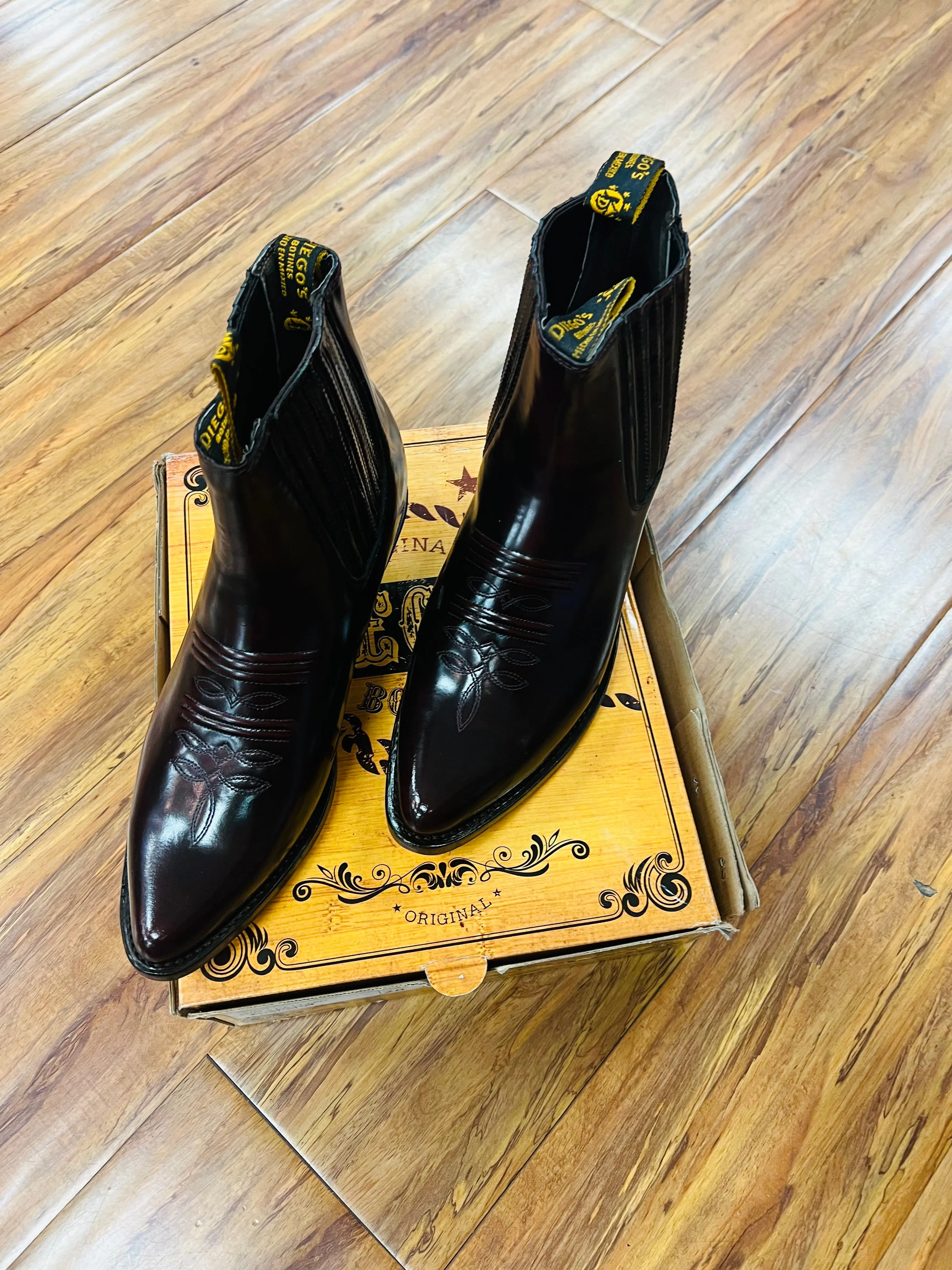 Botines De Cuero Acabado Camaleon *FREE SHIPPING*