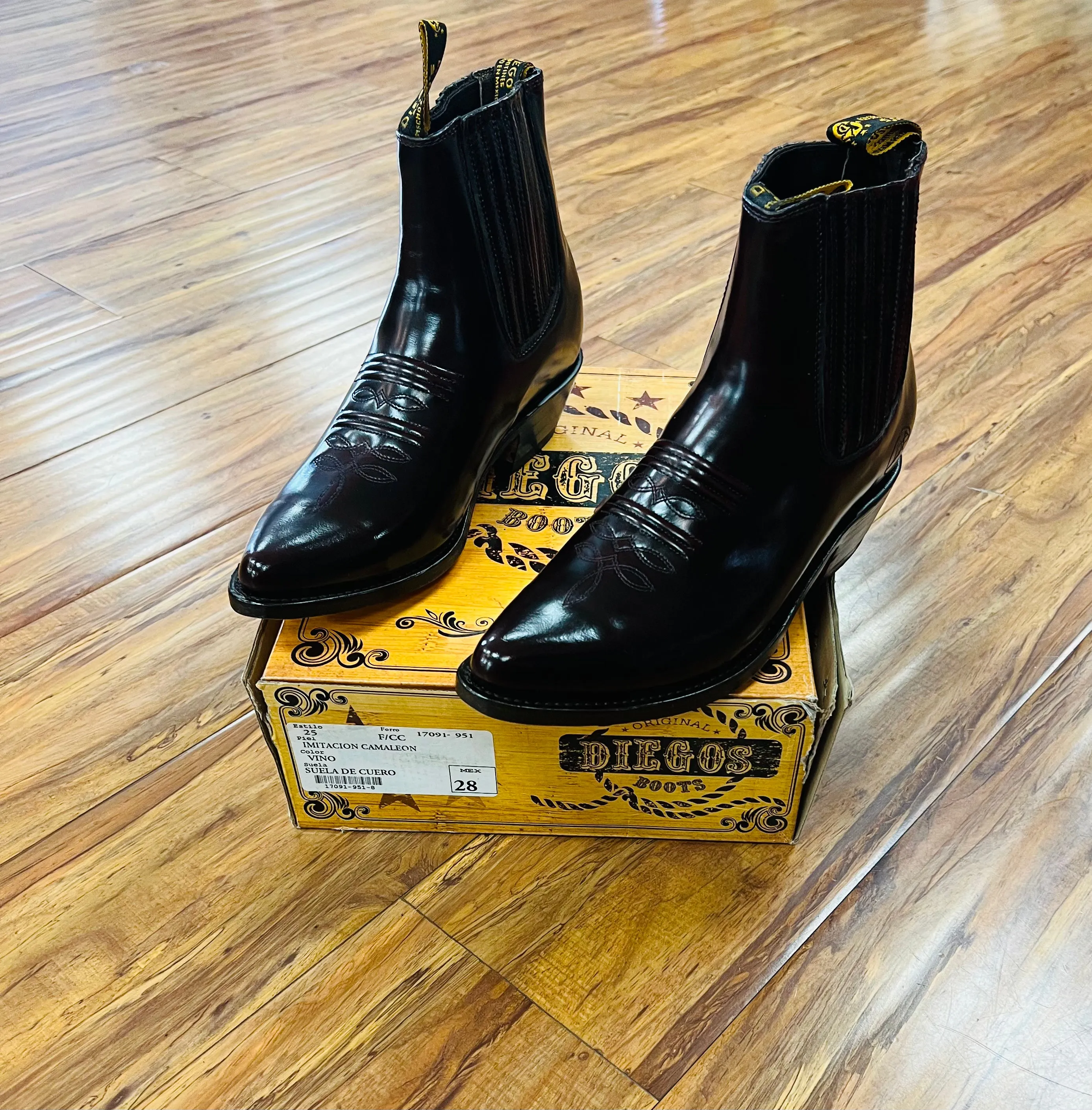 Botines De Cuero Acabado Camaleon *FREE SHIPPING*