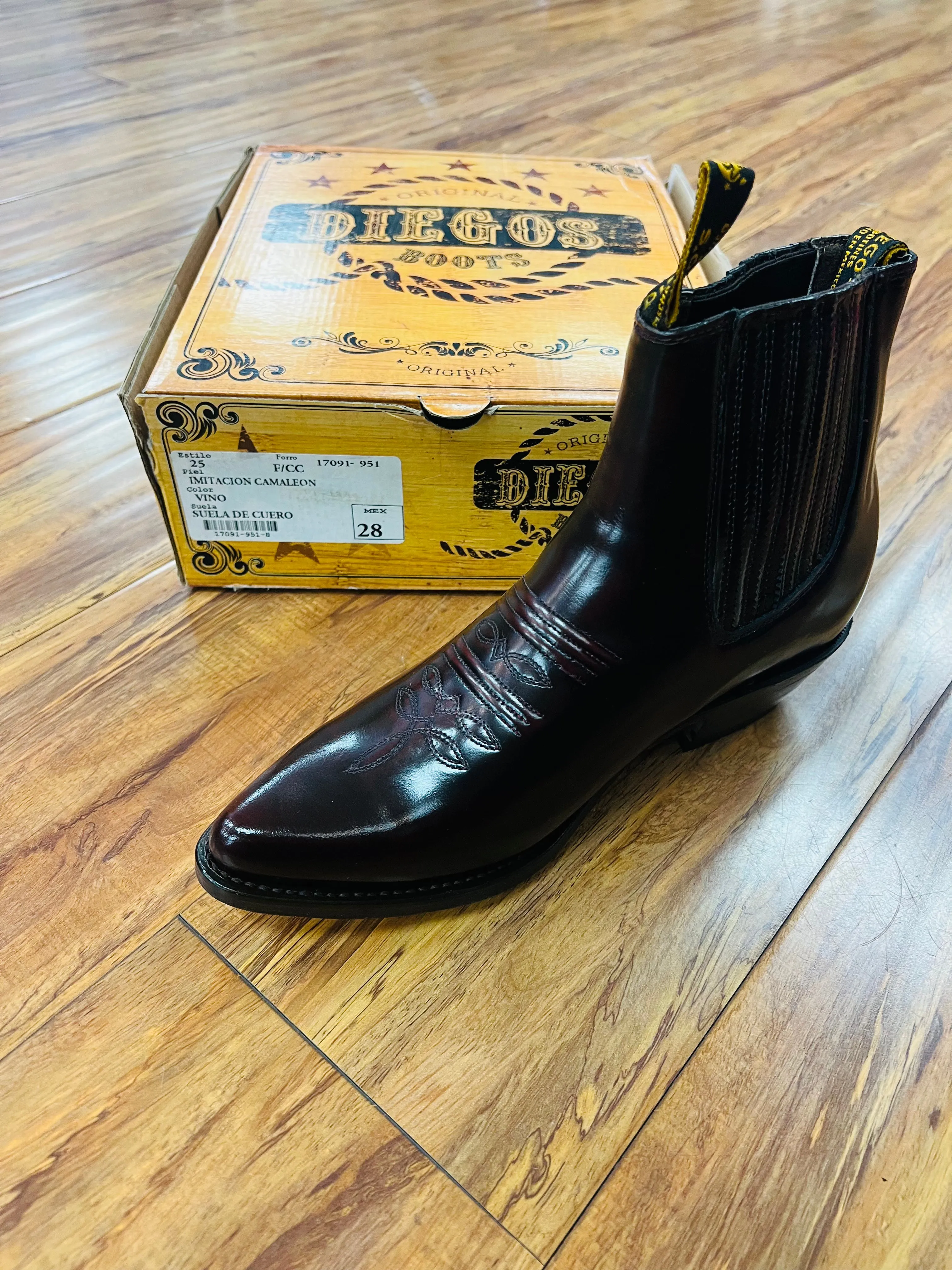 Botines De Cuero Acabado Camaleon *FREE SHIPPING*