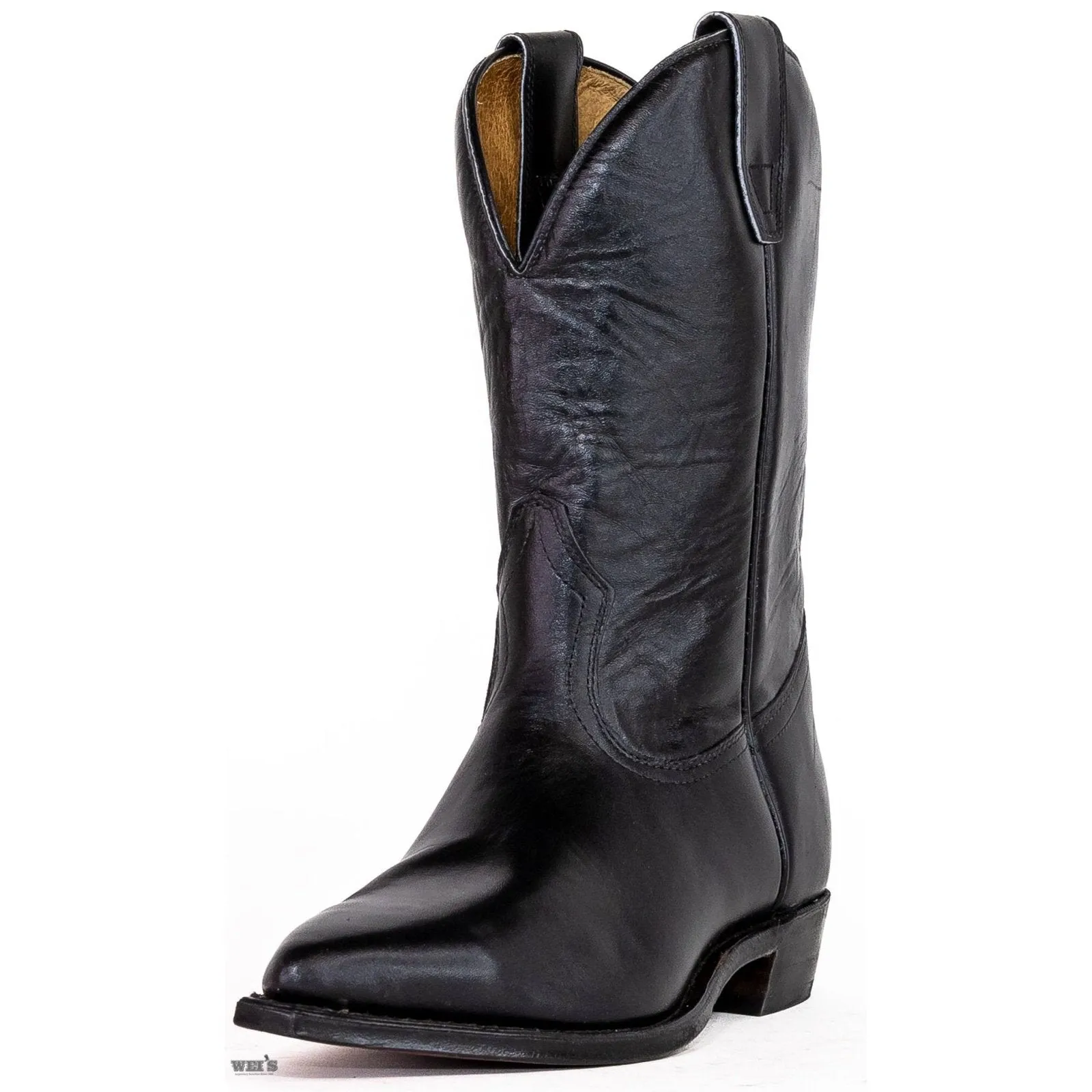 Boulet Men's Cowboy Boots 12" Cowhide Semi Riding Heel Snip J Toe - Clearance