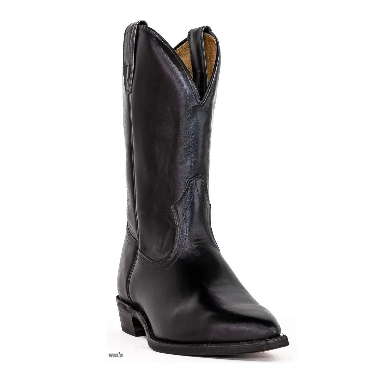 Boulet Men's Cowboy Boots 12" Cowhide Semi Riding Heel Snip J Toe - Clearance