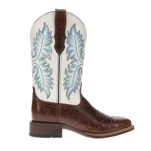 Canyon Point Embroidered Square Toe Pull On Cowboy Boots
