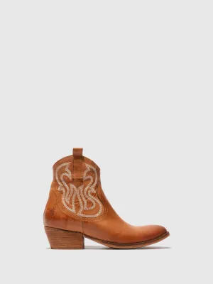 Cowboy Ankle Boots WAMI092FLY CAMEL