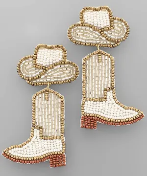 Cowboy Hat And Boots Earrings