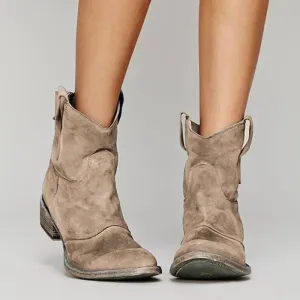 DESTINY | VINTAGE COWBOY ANKLE BOOTS
