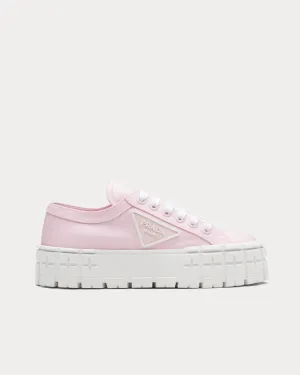 Double Wheel Nylon Gabardine Alabaster Pink Low Top Sneakers