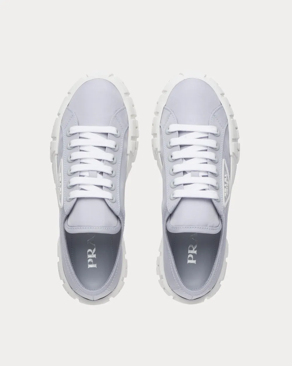 Double Wheel Nylon Gabardine Cornflower Blue Low Top Sneakers