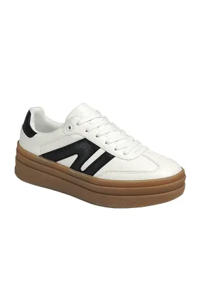 Easy Go Chunky Platform Sneaker in White