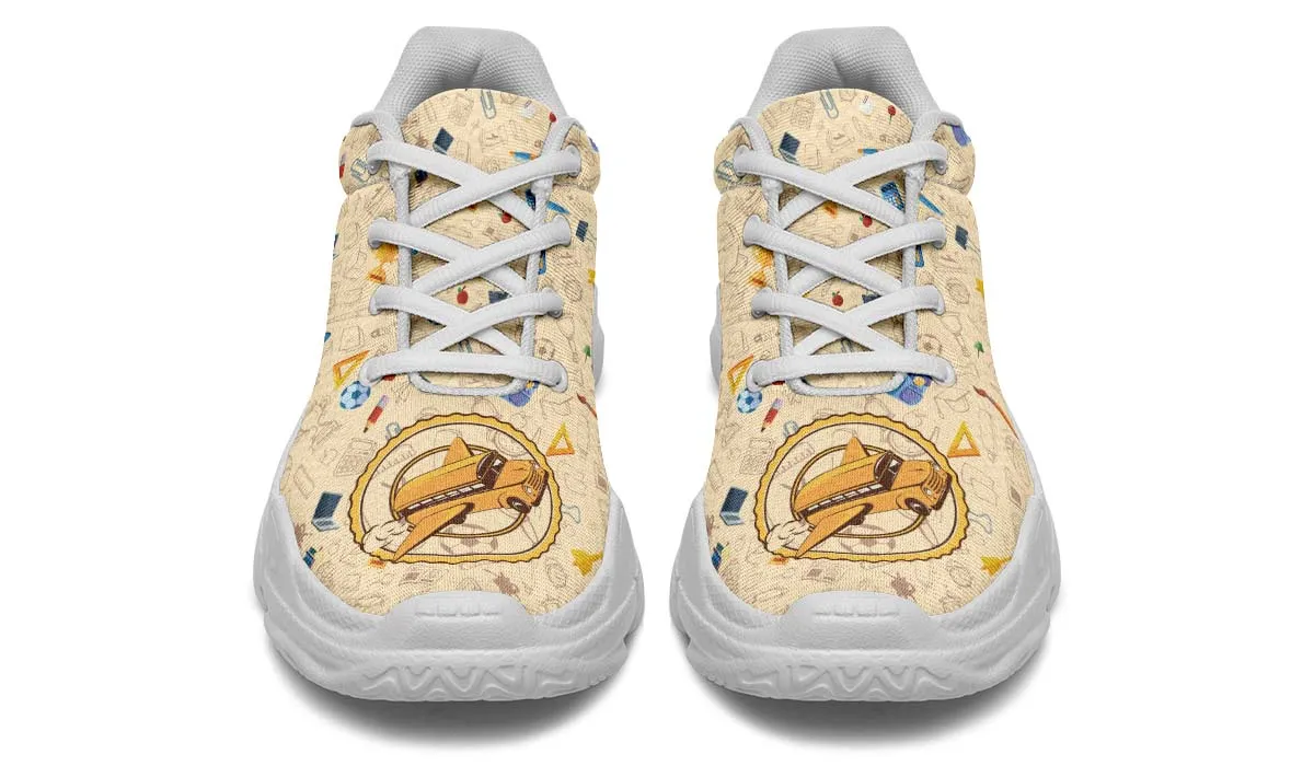 Flying School Bus Chunky Sneakers