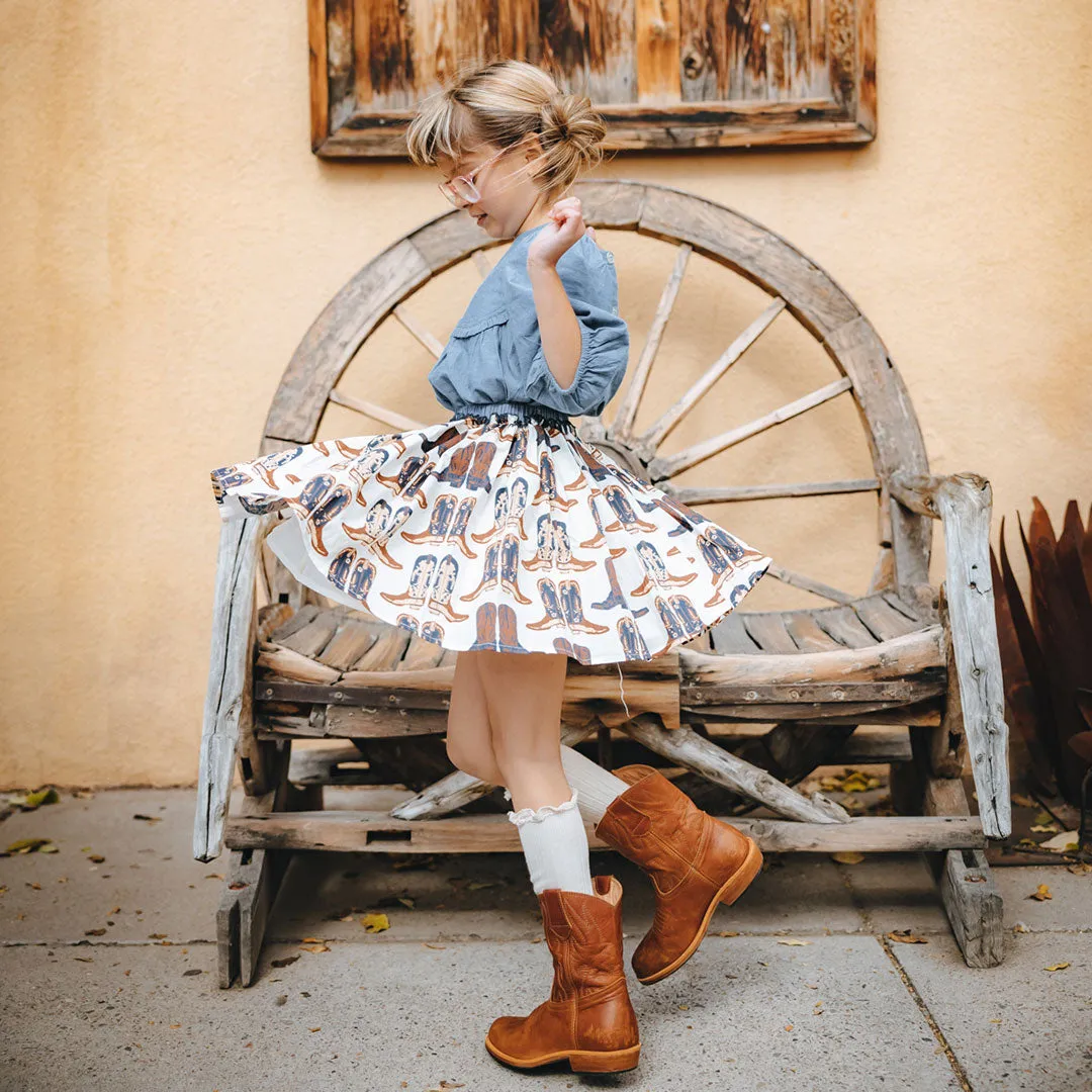 Girls Gianna Skirt - Cowboy Boots