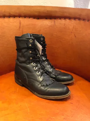 Gunmetal Justin Packer Boots 6b