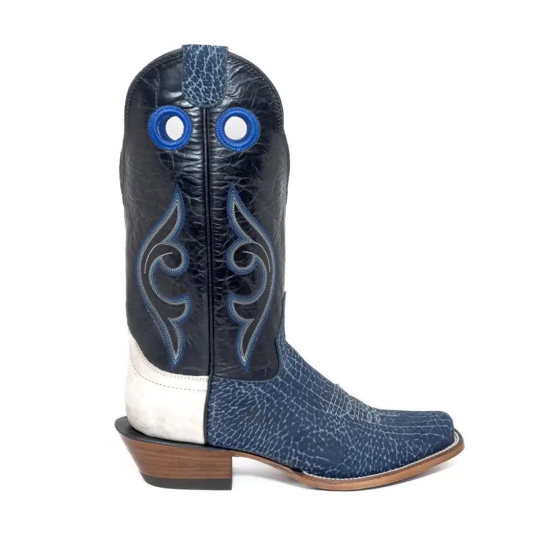 Hondo Men's Cowboy Boots 13" Blue Nubuck Bullhide 2531