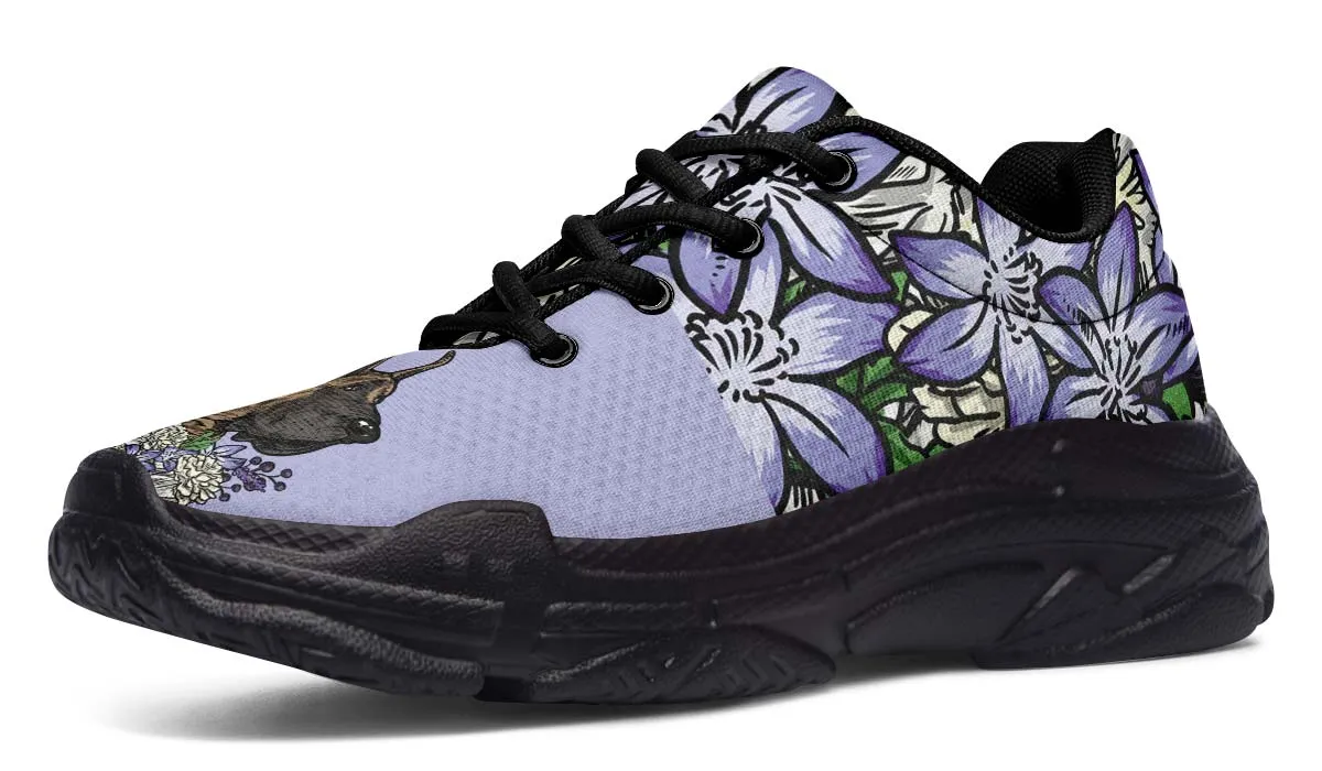Illustrated Great Dane Chunky Sneakers
