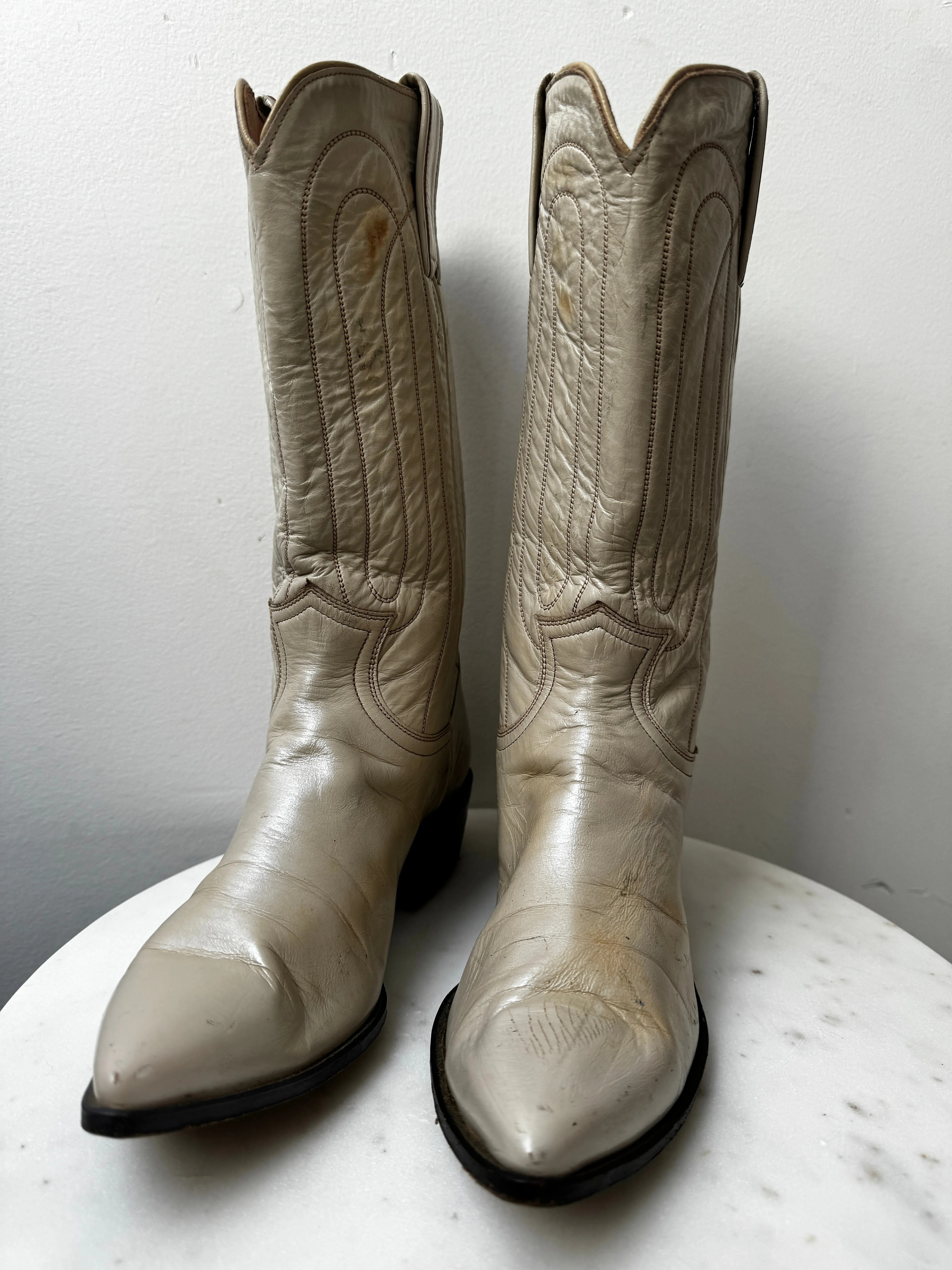 Justin Cowboy Boots Biege