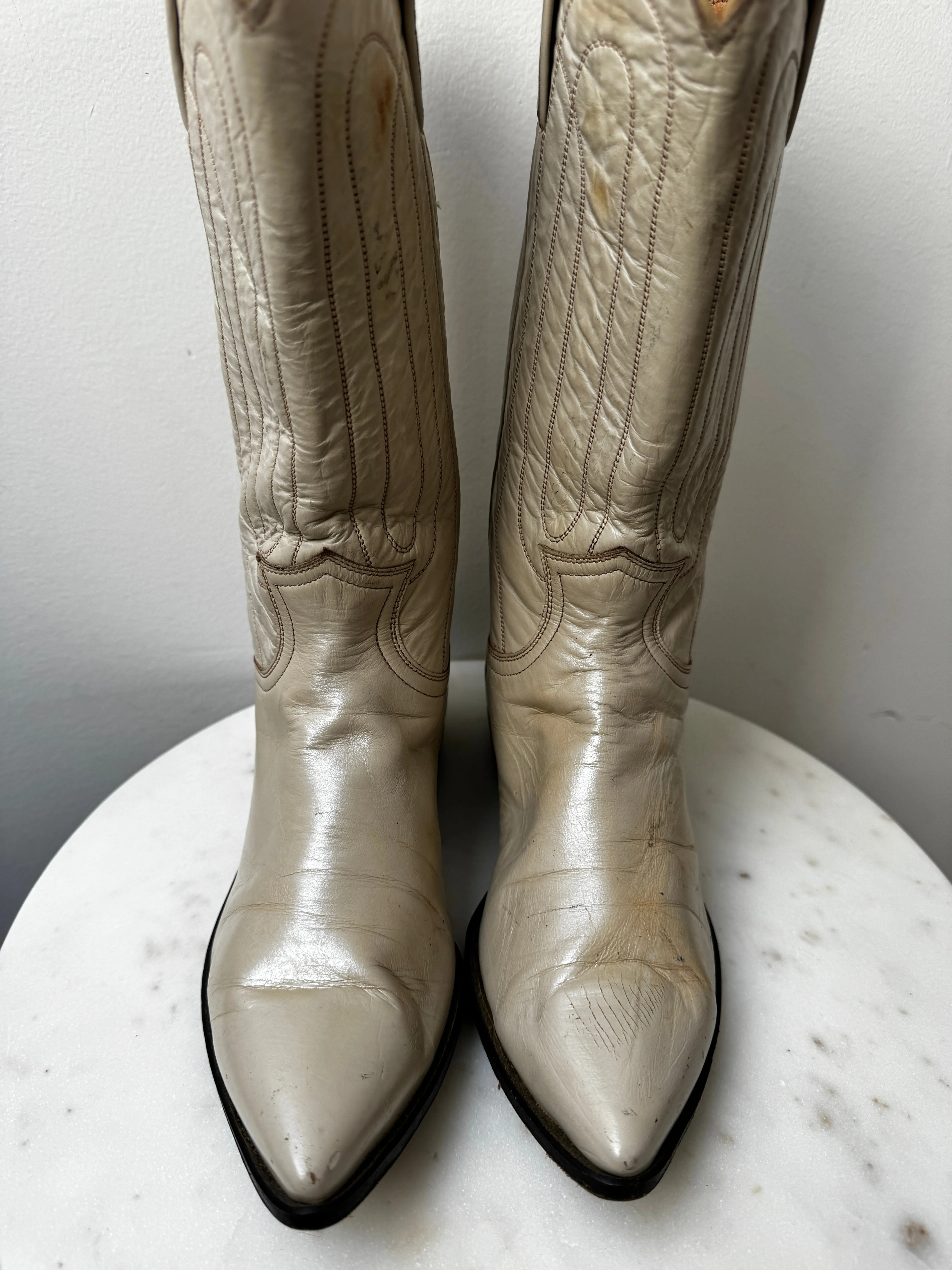 Justin Cowboy Boots Biege