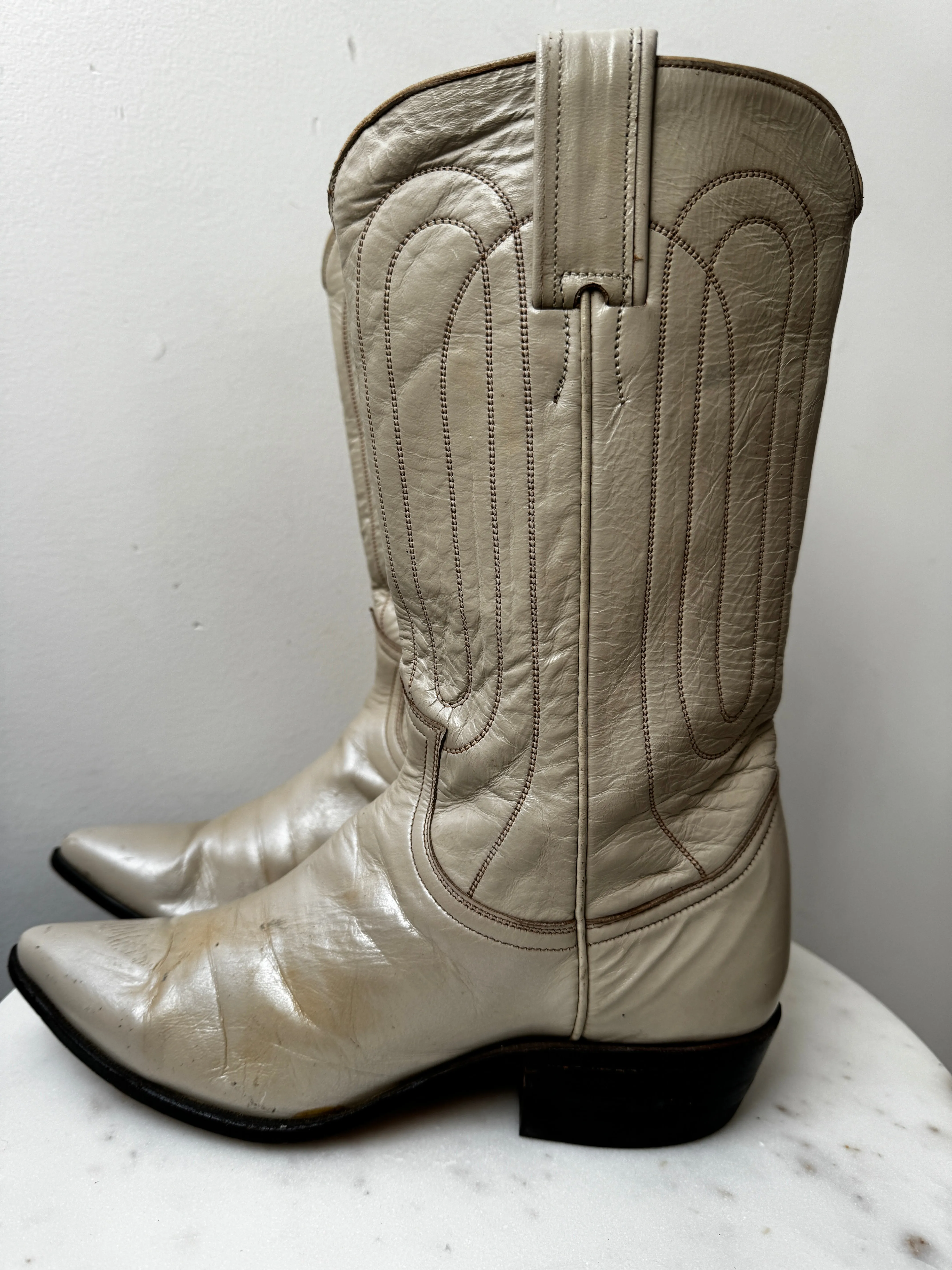 Justin Cowboy Boots Biege
