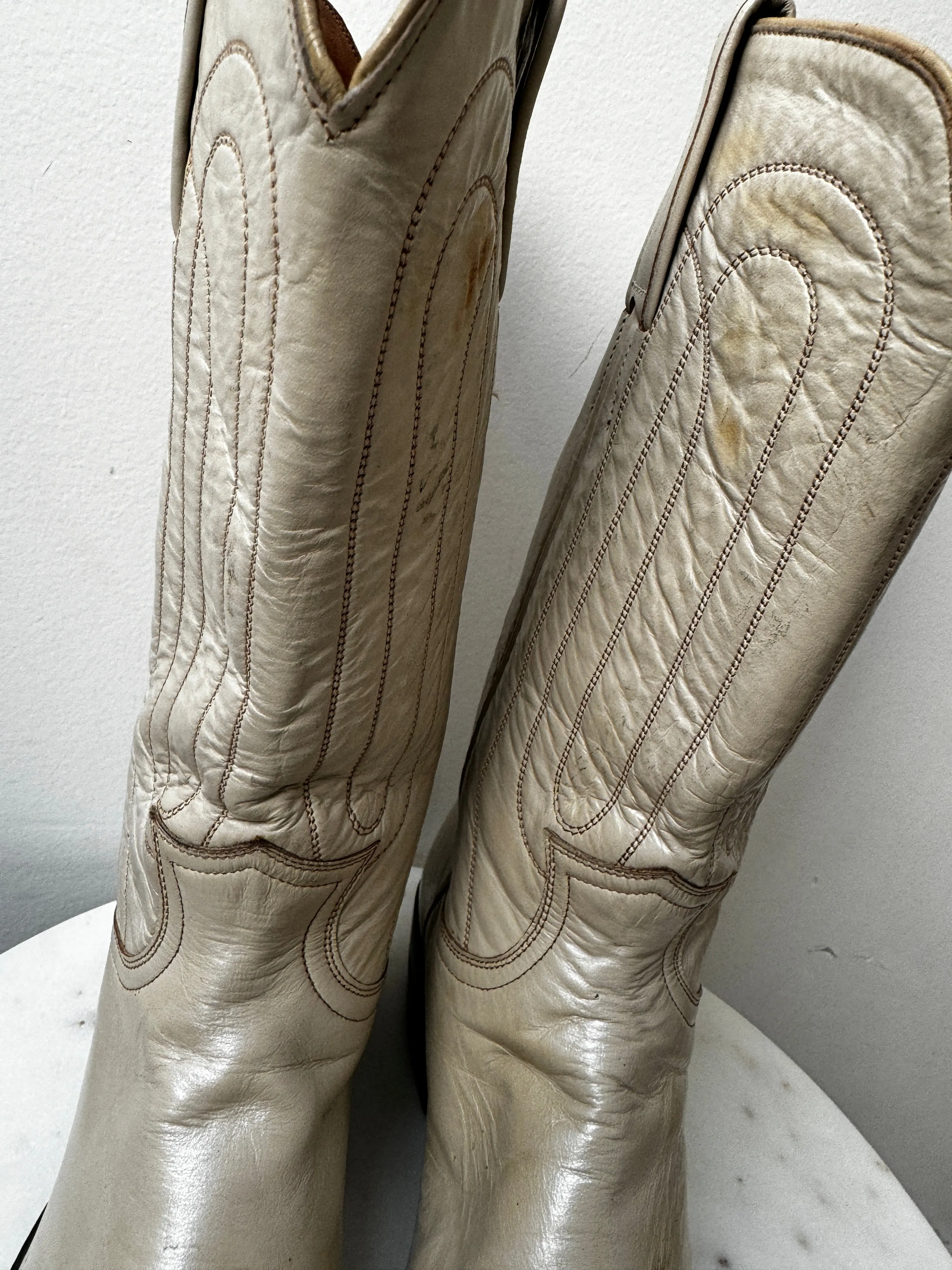 Justin Cowboy Boots Biege