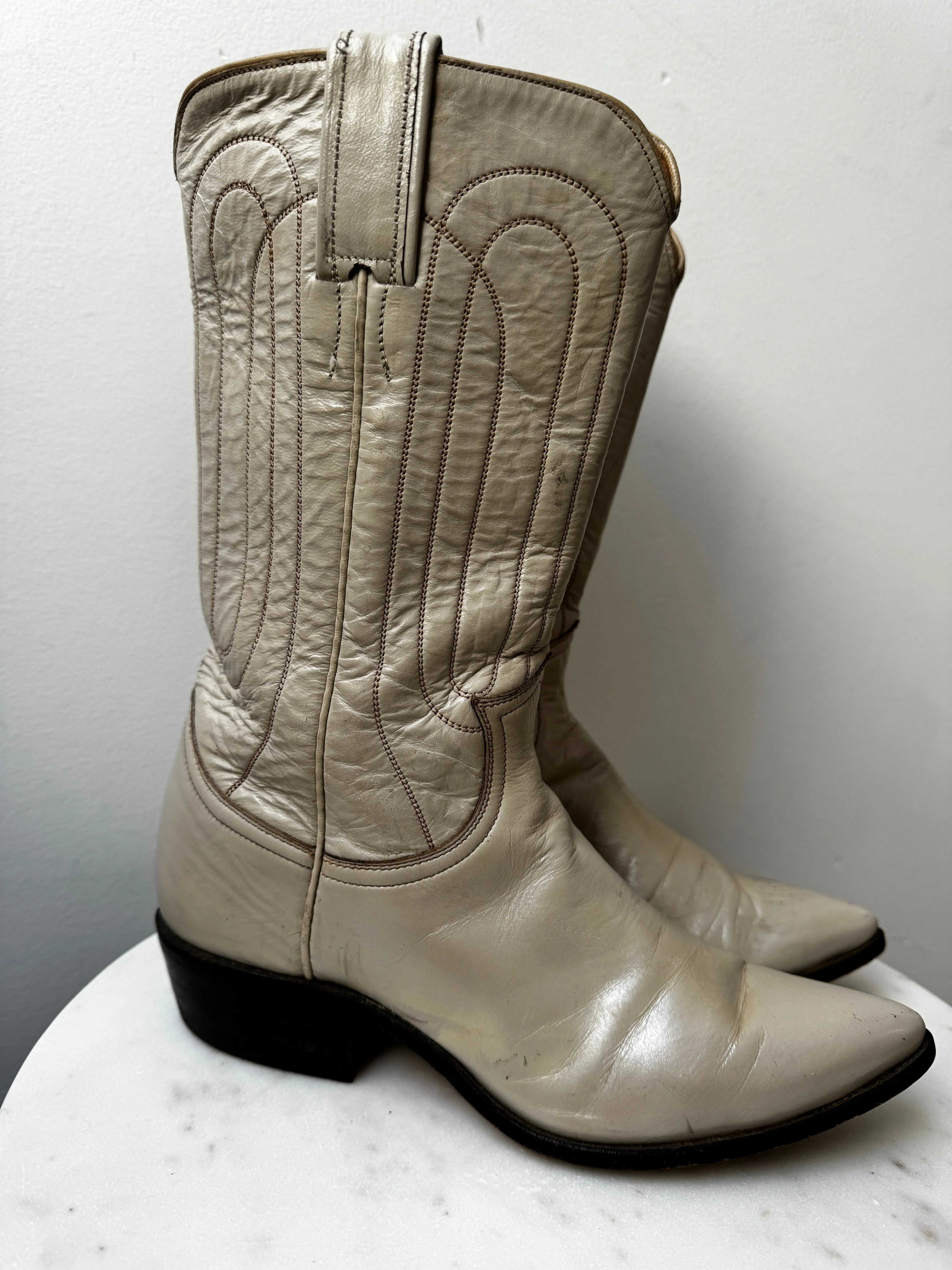 Justin Cowboy Boots Biege