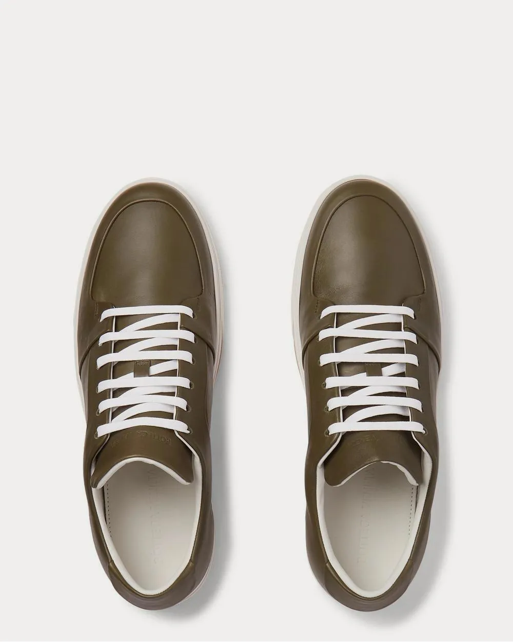 Leather  Green low top sneakers