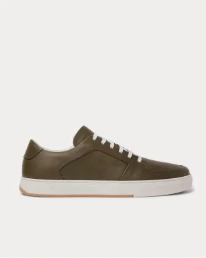 Leather  Green low top sneakers