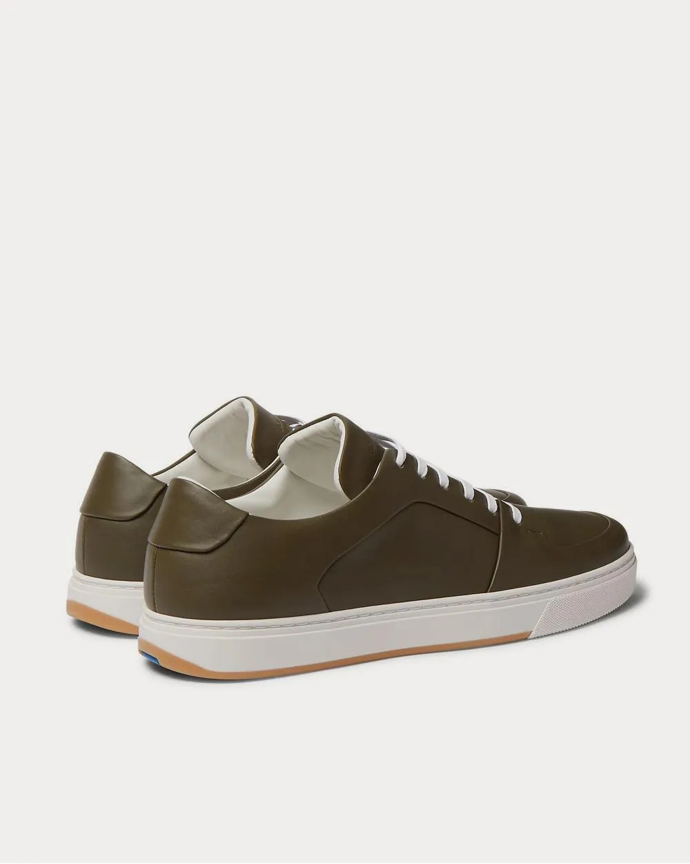 Leather  Green low top sneakers