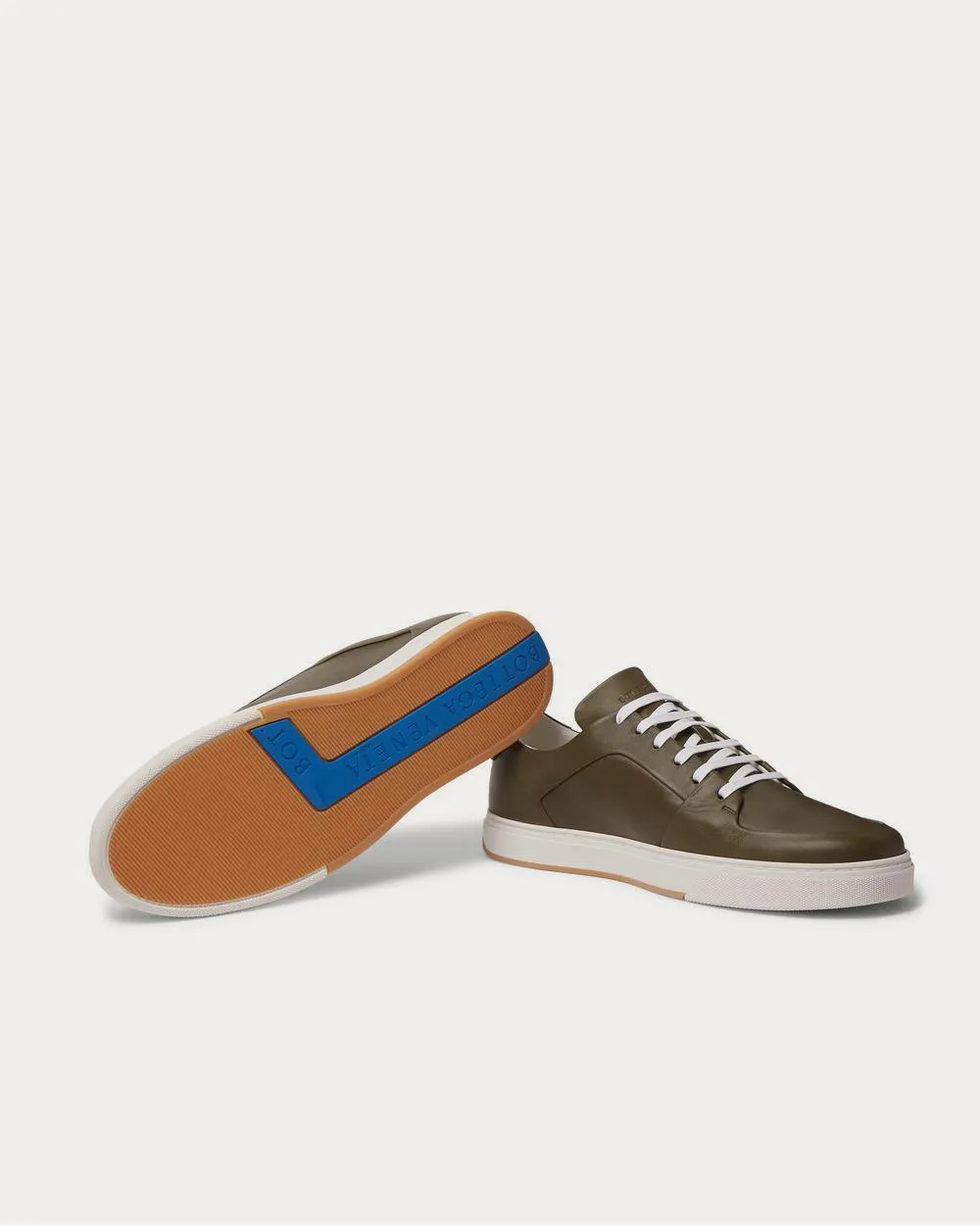 Leather  Green low top sneakers