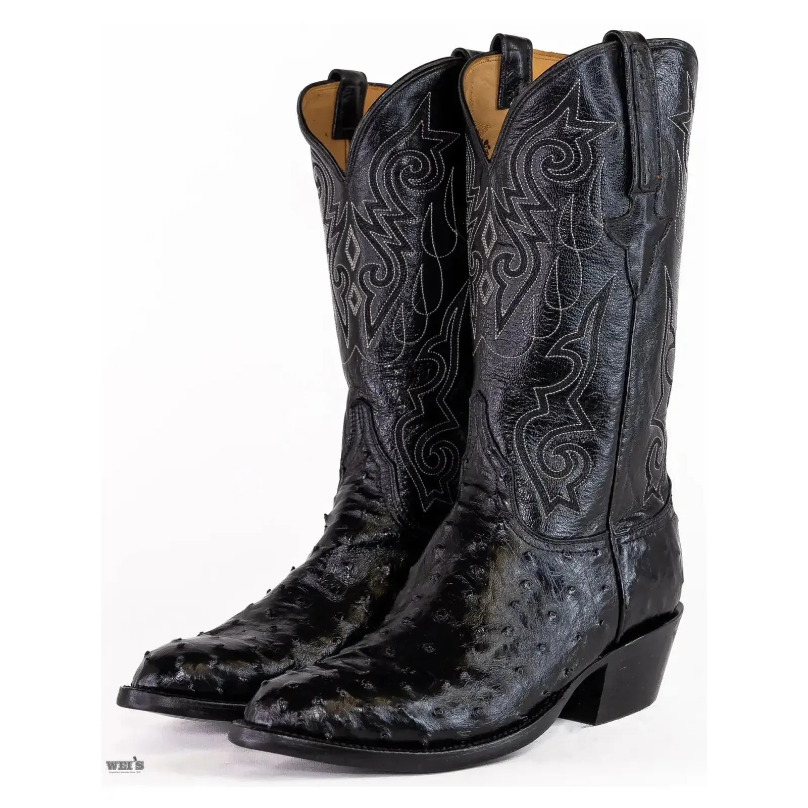 Lucchese Men's Cowboy Boots 13" Exotic Ostrich Medium Round Toe
