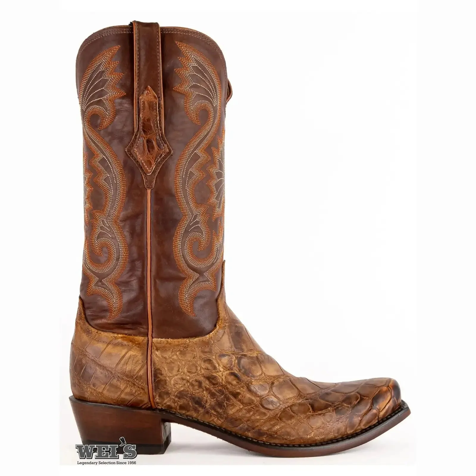 Lucchese Men's Cowboy Boots 14" Exotic Giant Gator Western Square Toe