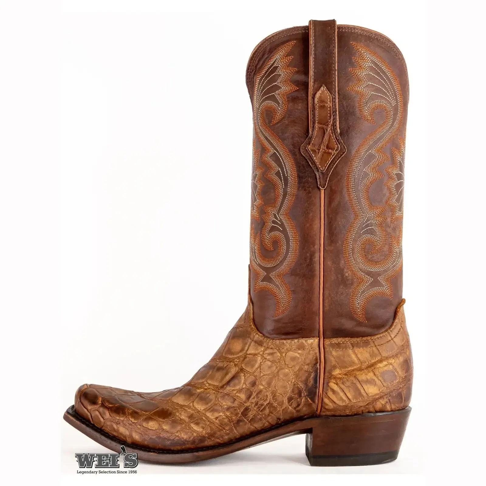 Lucchese Men's Cowboy Boots 14" Exotic Giant Gator Western Square Toe
