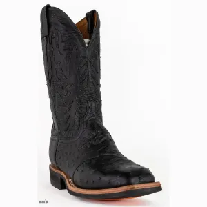Lucchese Men's Cowboy Boots 14" Exotic Ostrich/Ox Square Toe Crepe Sole CX1114.W8