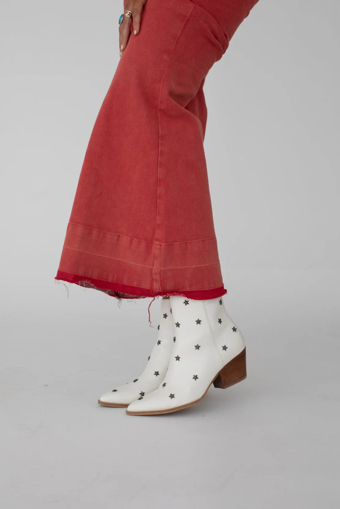 Lulu Star Studded Boots - White