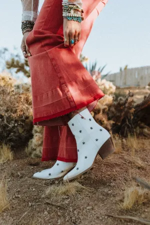 Lulu Star Studded Boots - White