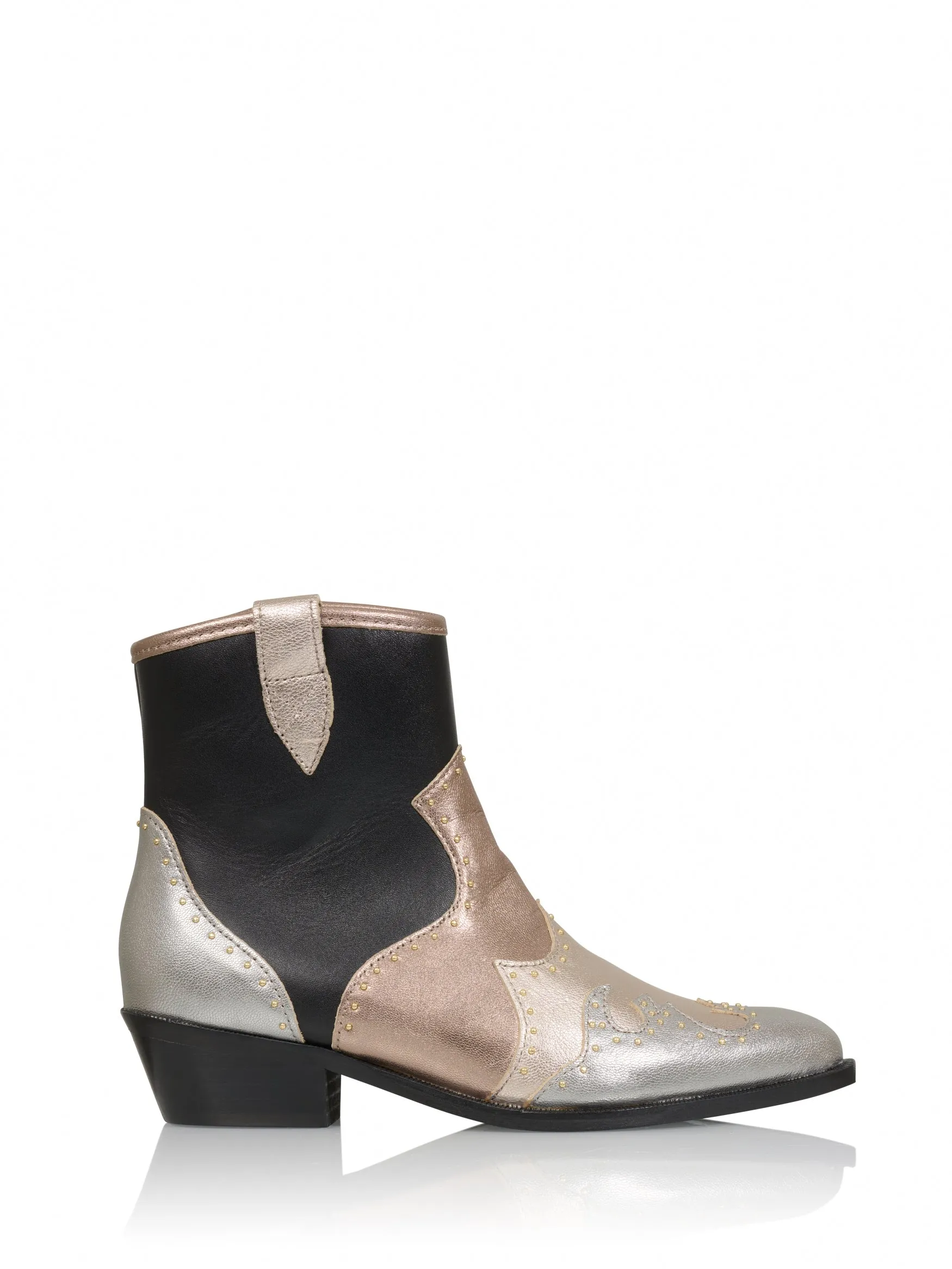 LYON studs - Westernboots | Black / Cipra