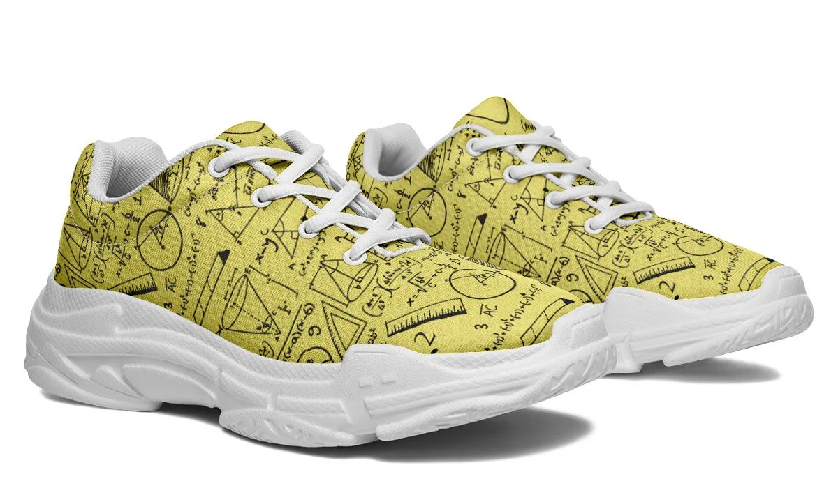 Math Pattern Chunky Sneakers