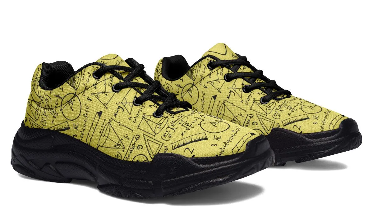 Math Pattern Chunky Sneakers