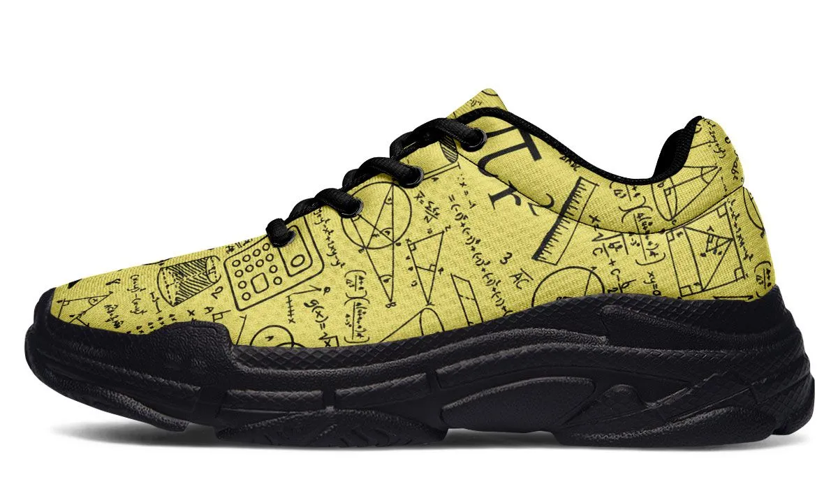 Math Pattern Chunky Sneakers