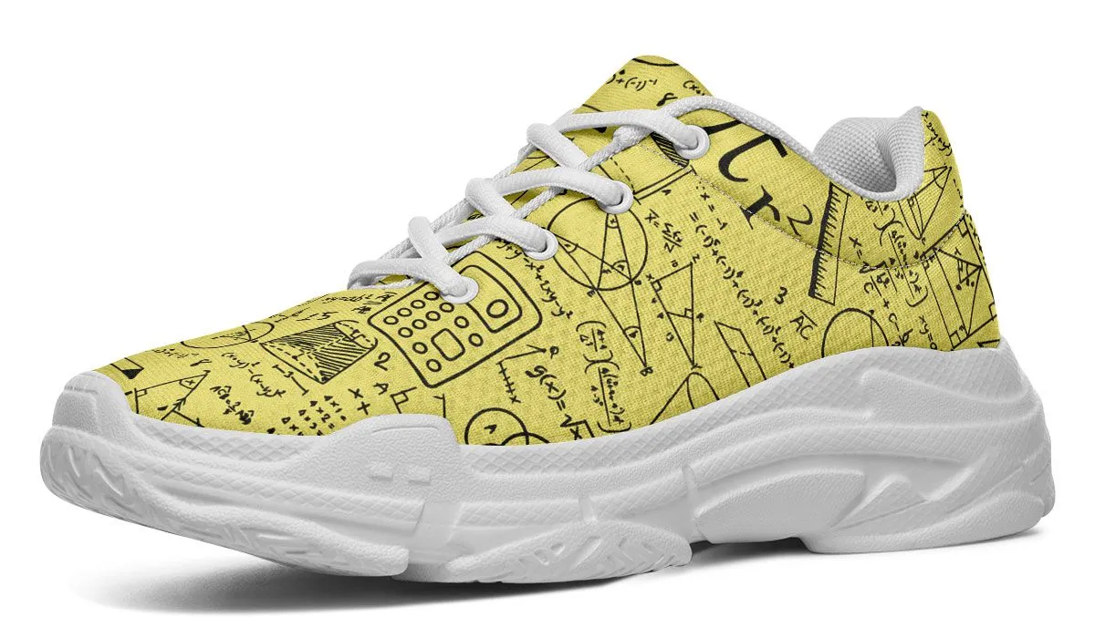 Math Pattern Chunky Sneakers