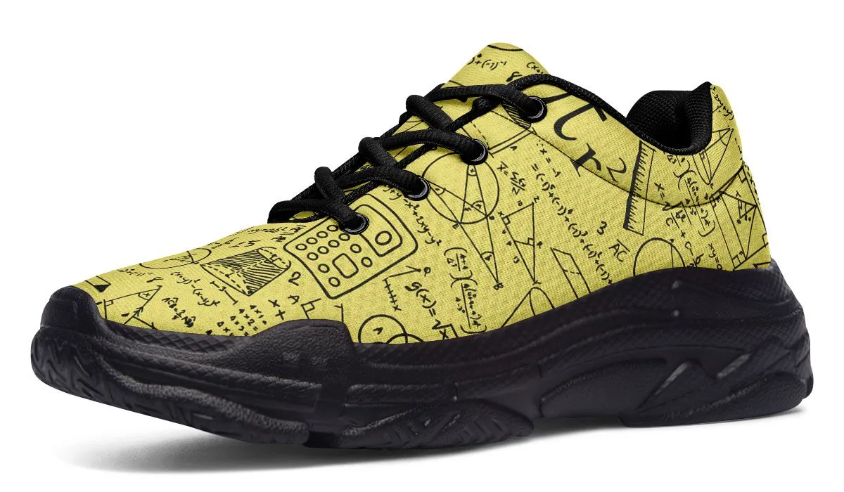 Math Pattern Chunky Sneakers