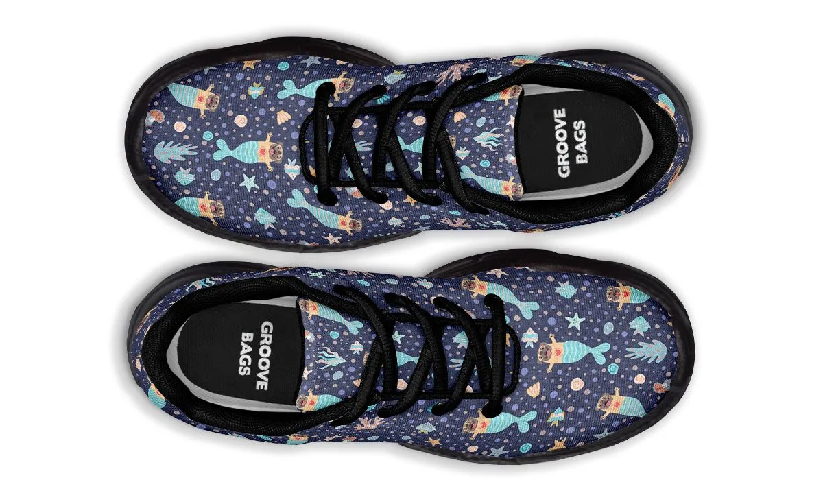 Mermaid Pug Chunky Sneakers