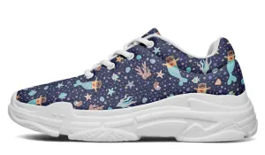 Mermaid Pug Chunky Sneakers
