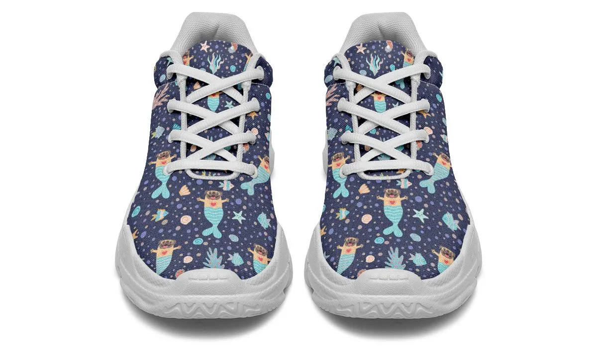 Mermaid Pug Chunky Sneakers