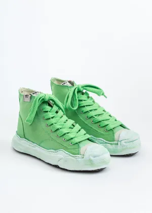 Neon Green Original Sole Overdyed Canvas Sneaker (Hank HI)