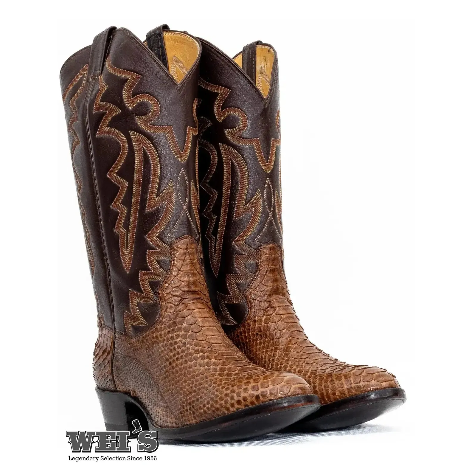 Panhandle Slim Men's Cowboy Boots 13" Exotic Python R-Toe