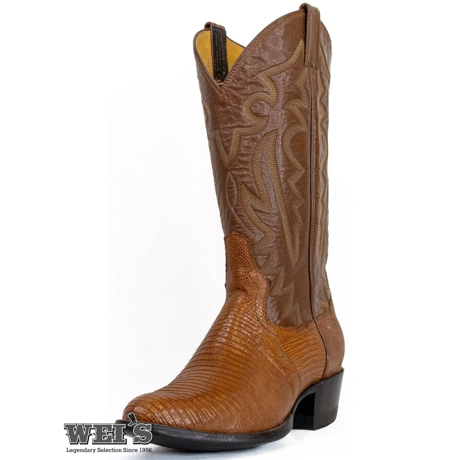 Panhandle Slim Men's Cowboy Boots 14" Exotic Lizard Nut 5-LIZARD