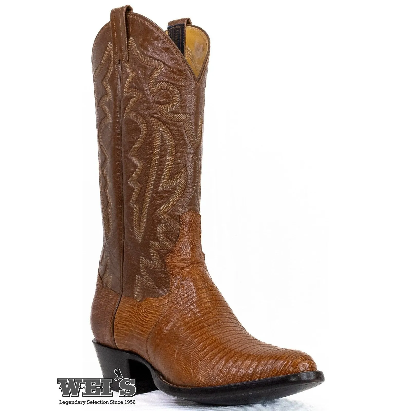 Panhandle Slim Men's Cowboy Boots 14" Exotic Lizard Nut 5-LIZARD