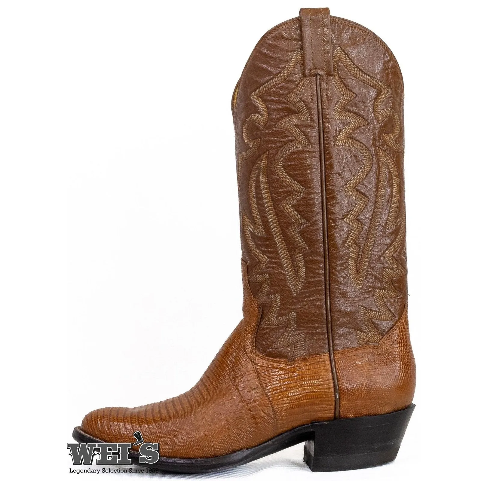 Panhandle Slim Men's Cowboy Boots 14" Exotic Lizard Nut 5-LIZARD