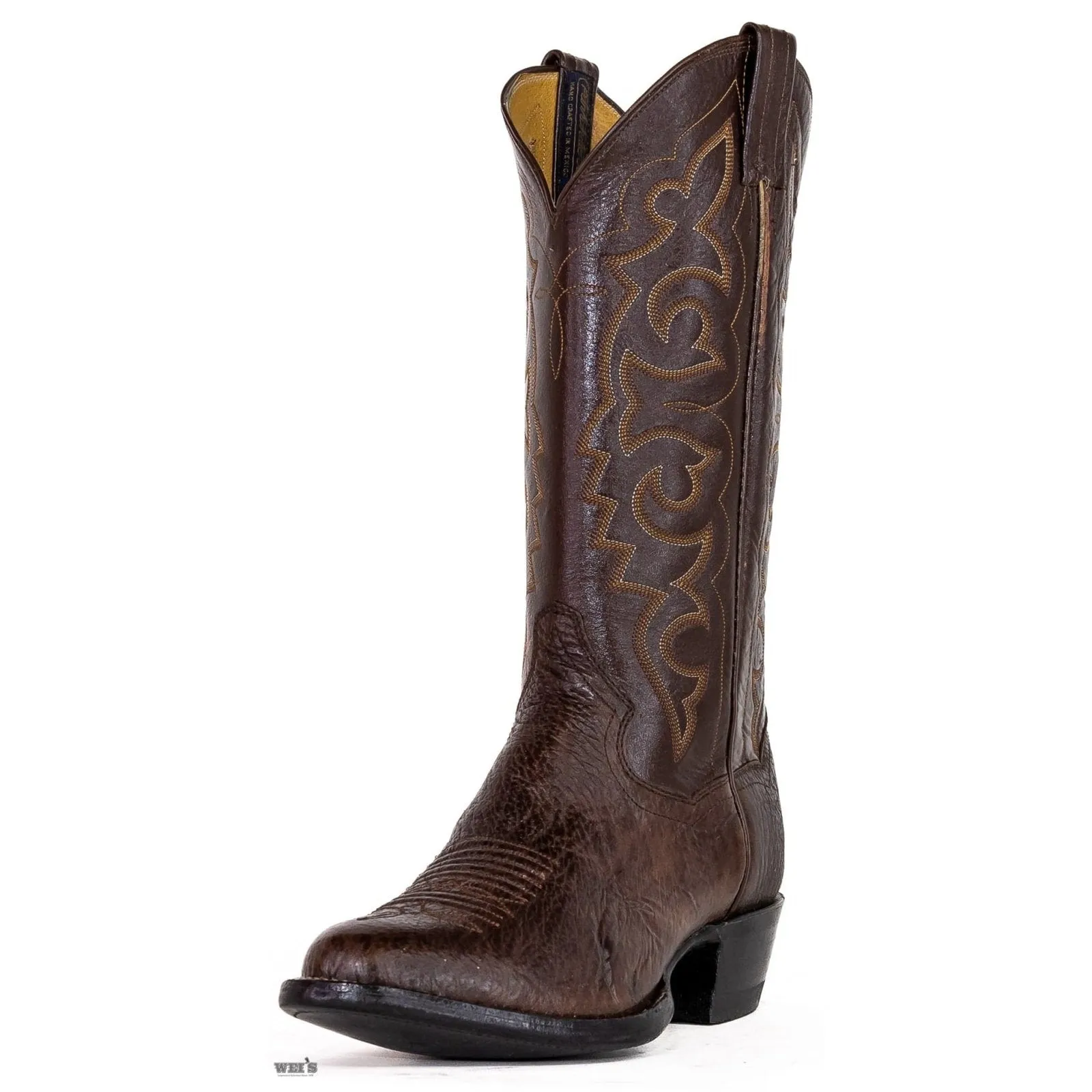 Panhandle Slim Men's Cowboy Boots 14" Exotic Shark Tobacco 3-SHARK